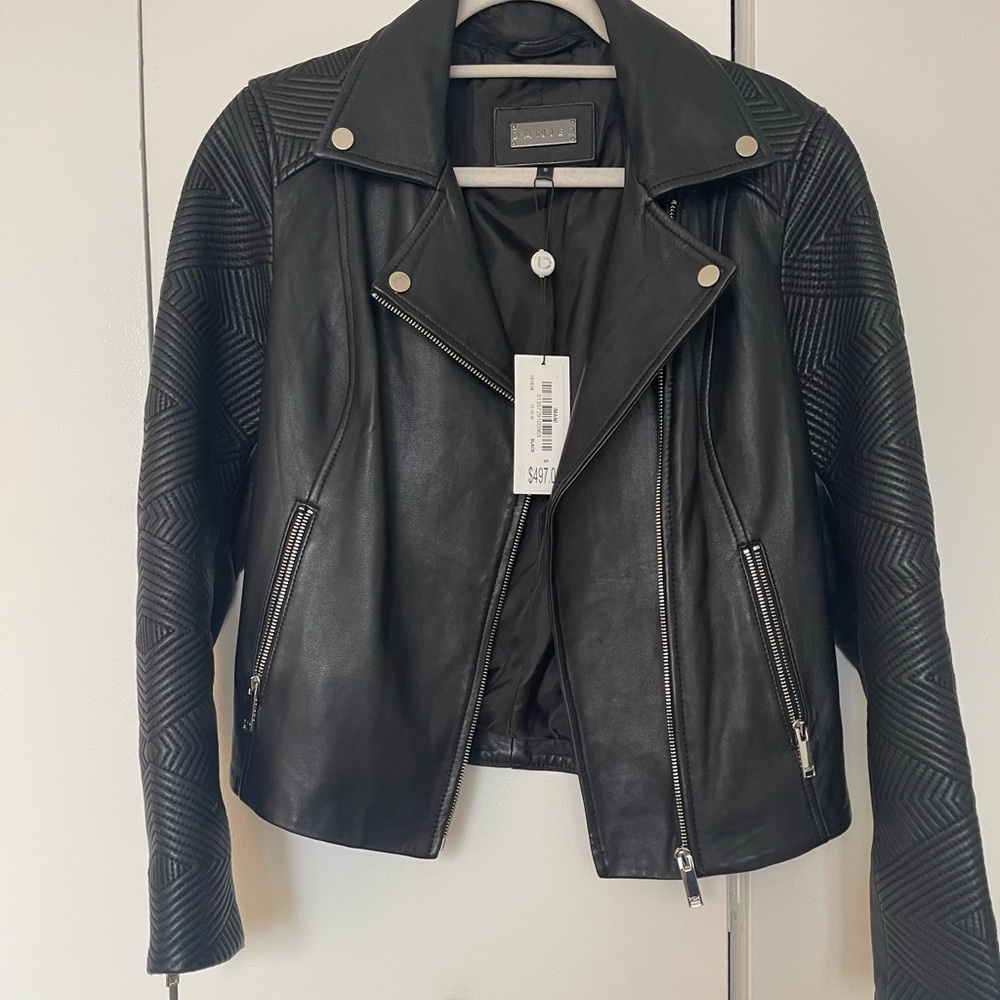 Danier leather jacket with removable hood
